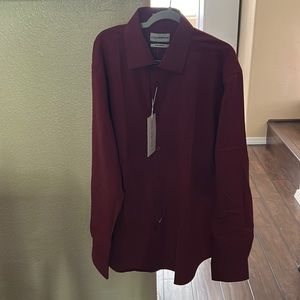 Lucky Brand medium slim fit red button down shirt